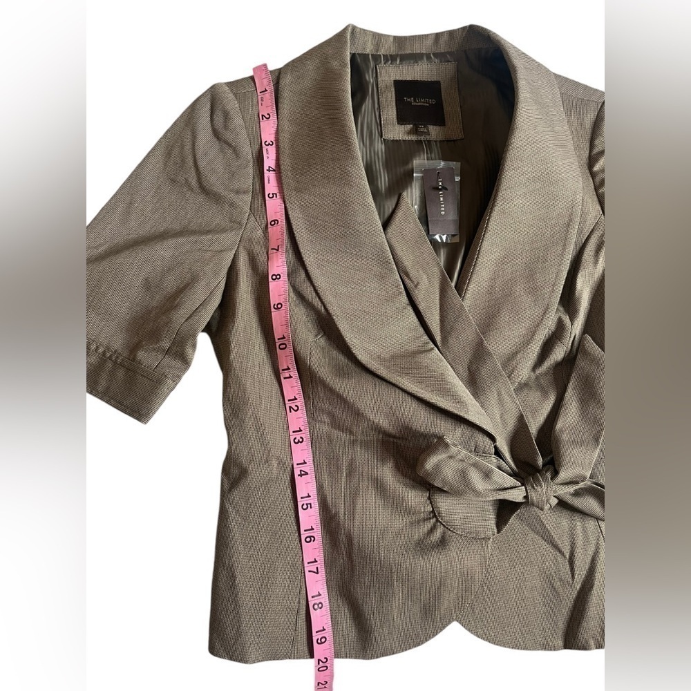 NWT Limited jacket with side tie brown/tan size xsmall . - Picture 8 of 10